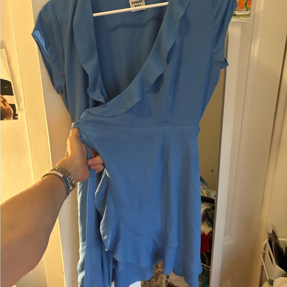 Sunday Best Aritzia Sky Blue Dress